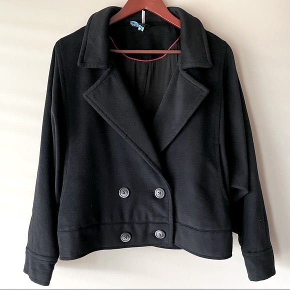 Free People Oversized Slouchy Wool Blend Blazer Coat - Picture 3 of 6